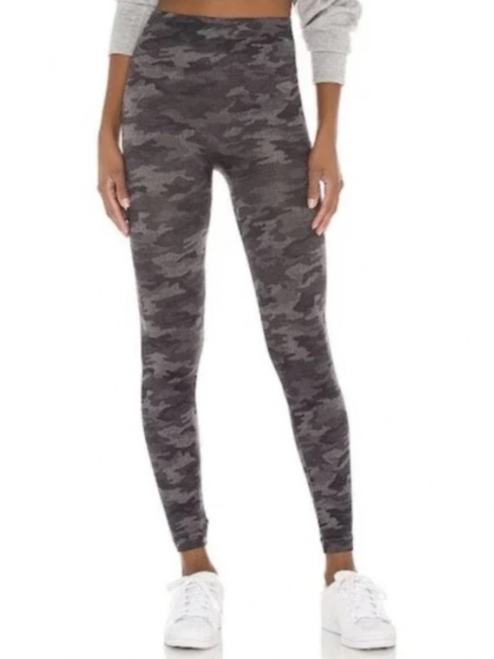 SPANX High-Waist Camo Leggings - Gray Camo